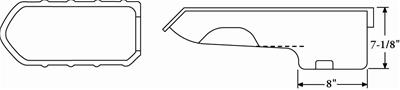 Moroso Pontiac V-8 Stock (301-455) Wet Sump 7-1/8in Steel Oil Pan thumbnail 5