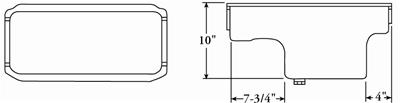 Moroso Mopar 360 (w/Center Sump) Deep Wet Sump 8qt 10in Steel Oil Pan thumbnail 5