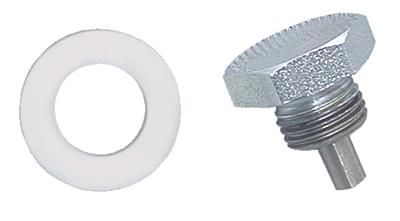 Moroso Oil Pan Drain Plug w/Nylon Washer - Clear Zinc