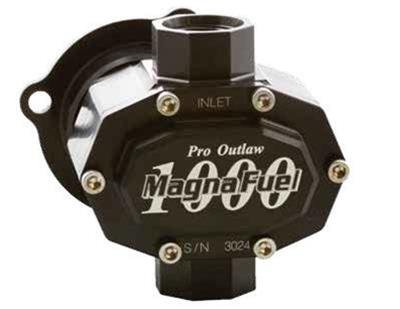 MagnaFuel ProOutlaw 1000 Series Belt Drive Fuel Pumps MP-4205-BLK Pump, Series, Aluminum, Black Anodized, 0-150 psi, -10 AN Female Threads Inlet/Outlet, Each