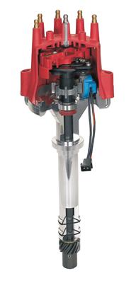 MSD Pro-Billet Distributors 85551 Distributor, Pro-Billet, Mech. Adv., Magnetic Trigger, 6.937 in. Tall, Small Red Cap, 0.500 in. Shaft, Needs Box, Chevy, Big/Small Block, Each thumbnail 3