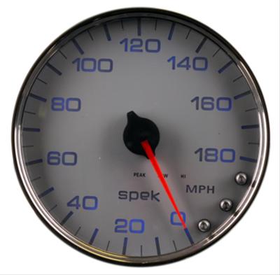 Autometer Spek-Pro Gauge Speedometer 5in 180 Mph Elec. Programmable Silver/Chrome thumbnail 2