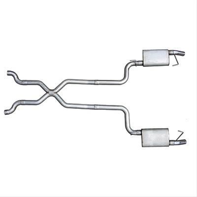 Pypes Race Pro Dual Exhaust Systems SCC10R System, Pro, Crossmember Back, Stainless Steel, Natural, X-Pipe, Chevy, Kit thumbnail 3