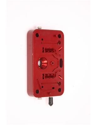 Quick Fuel Billet Metering Blocks 34-8QFT Block, Primary, Aluminum, Red Anodized, 4160 Series Carburetors, Each thumbnail 2