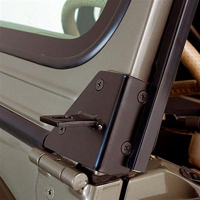 Rugged Ridge 76-95 Jeep CJ/YJ Black Windshield Hinge Light Brackets