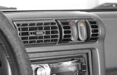 Rugged Ridge A/C Vent Switch Pods 17235.8 Housing with Rockers, Mount, Plastic, Black, Jeep, Kit