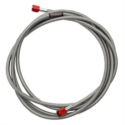 Russell Nitrous and Fuel Line Assemblies 658060 Hose, Braided Stainless Steel, -3 AN Female End, Red, 1/8 NPT Male, Red, 12 in. Length, Each