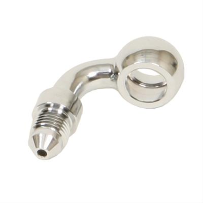 Russell Brake Adapter Fittings R4051C Fitting, Brake, 90 Degree, 10mm Banjo, Male -3 AN, Steel, Chrome, Each thumbnail 2