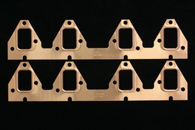 SCE Pro Copper Embossed Exhaust Gaskets 4034 Gaskets, Header, Copper, Stock Port, Ford, Big Block FE, .592, Pair thumbnail 4