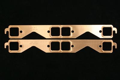 SCE Pro Copper Embossed Exhaust Gaskets 4211 Gaskets, Header, Copper, Square Port, Chevy, Small Block, Pair thumbnail 2