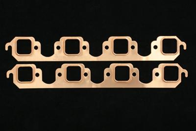 SCE Pro Copper Embossed Exhaust Gaskets 4235 Gaskets, Header, Copper, Ford, Big Block 385 Series, 1987-1997 EFI Heads, Pair