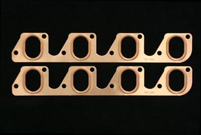 SCE Pro Copper Embossed Exhaust Gaskets 4252 Header and Manifold Gaskets, Embossed, Oval Port, Fits 2-barrel Applications, Ford, 351C, Pair