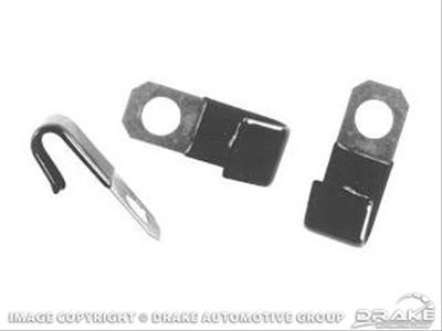 Scott Drake Wiring Harness Clips 356640-S100 Wire Clips, Steel, Black Vinyl Dipped, Ford, Set of 3 thumbnail 2