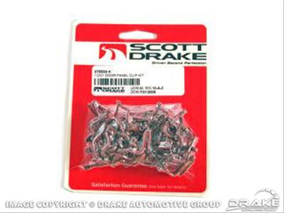 Scott Drake Door Panel Clips 375553-S Clip, Steel, Natural, Ford, Each