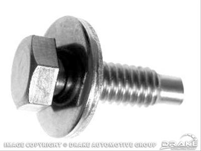 Scott Drake Body Fasteners 378178-SS Fastener, Captured Washer Bolt, Hex, 5/16-18 in. Thread, Stainless Steel, Natural, Ford, Each