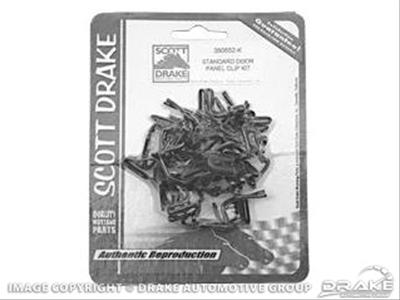 Scott Drake Door Panel Clips 380552-K Clips, Panel, Ford, Set of 30