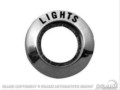 Scott Drake Interior Switch Bezels C4DZ-10852-B Bezel, Headlight Switch, Chrome, Ford, Each