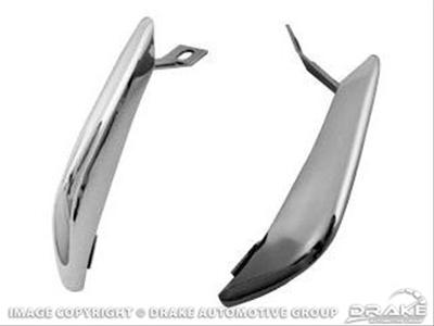 Scott Drake Bumper Guards C5ZZ-17984-C Guards, Rear, Steel, Chrome, Ford, Pair
