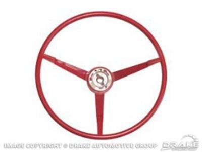 Scott Drake Replacement Steering Wheels C5ZZ-3600-BR Wheel, Replacement, ABS Plastic, Bright Red, Ford, 2-Bolt Mount, Each thumbnail 2