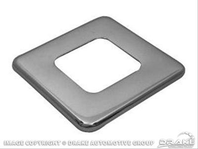 Scott Drake Shifter Boot Retainers C5ZZ-7262-C Retainer, Floater Plate, Rectangular, Steel, Chrome, Ford, Each