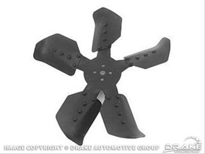 Scott Drake Fan Blade Assemblies C5ZZ-8600-C Fan, Mechanical, 5 blades, Clockwise Rotation, Steel Hub, Black, 17.00 in. Diameter, Ford, Each