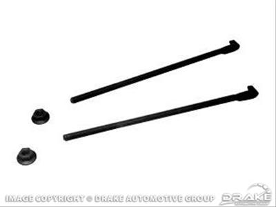 Scott Drake Battery Hold-Down J-Bolt Kits D0AZ-10756-K Clamp J-Bolts, Steel, Ford, Kit