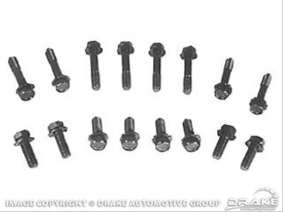 Scott Drake Exhaust Manifold Bolts EMB-C6ZE-528 Bolts, Steel, Natural, Ford, 289, Set of 16