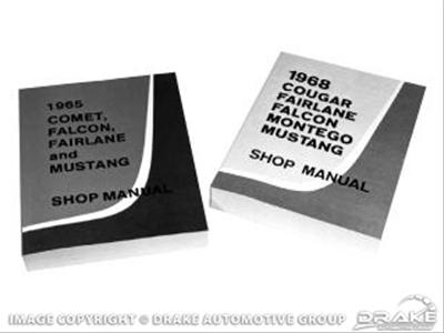 Scott Drake Shop Manuals SM-66 Book, Reference, "1966 Comet, Falcon, Fairlane, and Mustang Manual", Paperback, Each