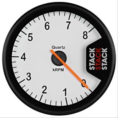 Stack Clubman Tachometers ST200-08W Tachometer, Clubman, 0-8,000 RPM, 3 1/8 in. Diameter, White Face, Analog, Electrical, Each