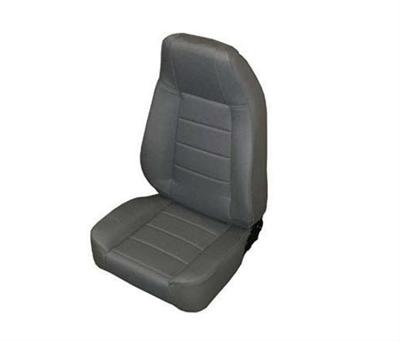 Smittybilt Standard Black Vinyl Bucket Seat S/B44901 Seat; Seat; Black; No Drilling Installation; Front thumbnail 4