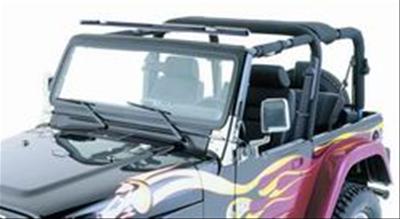 Smittybilt Windshield Channels S/B90104 Bracket; Header; No Drill Installation thumbnail 3