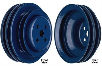 Trans-Dapt Performance Powdercoated Pulleys 8314 Water Pump Pulley, V-belt Style, 3-groove, Steel, Blue Powdercoated, 5.875 in. O.D., Ford, 289, Each
