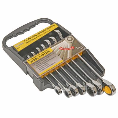 Titan Tools 17351 Titan 7-Piece Metric Ratcheting Combination