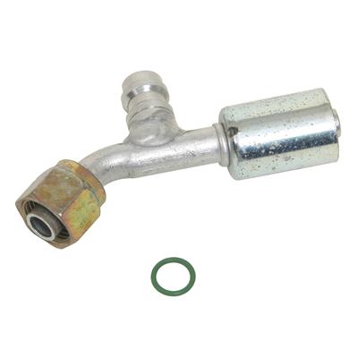 Vintage Air Beadlock O-Ring Conditioning Hose Ends 35521-VUG A/C End, #6 Conditioning, 45 Degree, Beadlock, with R134a Port, For A/C Standard Hose, Each