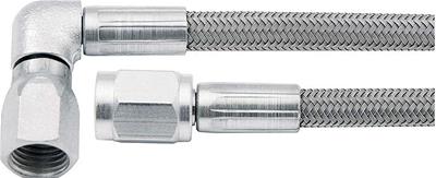 3 AN 36/" Stainless Steel Braided Brake Line Assembled Straight 90*
