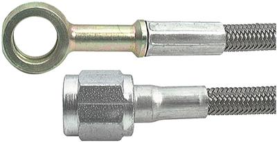 Allstar Performance Braided Stainless Brake Line 18in #4 Line -4 AN Str/-4 AN St