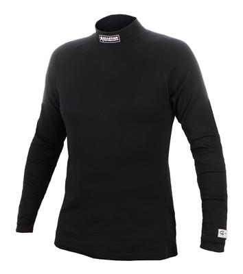 Allstar Performance Fire Retardant Underwear Shirts ALL926112 Top SFI 3.3 FR Black Medium