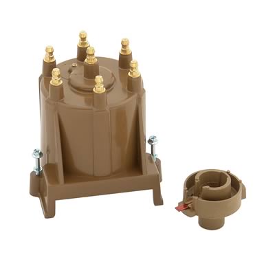 ACCEL Distributor Cap and Rotor Kits 8133ACC Sets, 60k V-rated Alkyd, Tan, Male/HEI, Brass Terminals, Screw Down, GM, V6, Kit thumbnail 2
