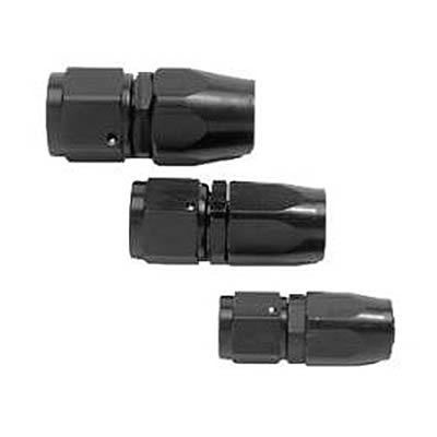 Aeromotive Fuel Hose Fitting 15663; Reusable Swivel Black Anodized