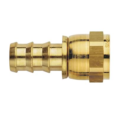 Aeroquip Socketless Hose Ends FBM1234 Fitting, End, AQP Socketless, Straight, -10 AN Barb to Female -10 AN, Brass, Natural, Each