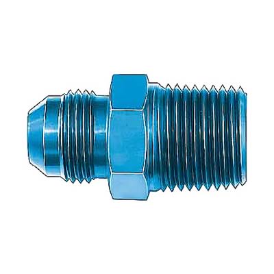 Aeroquip AN to NPT Adapter Fittings FBM2009 Fitting, Adapter, NPT, Straight, Aluminum, Blue Anodized, -10 AN, 1/2 in. NPT, Each thumbnail 2