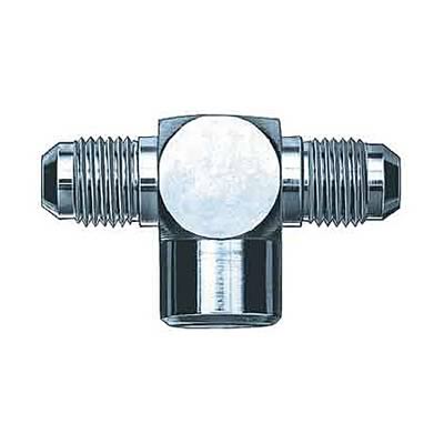 Aeroquip Tee Adapter Fittings FBM2882 Fitting, Adapter, Female Pipe Flare Tee, -4 AN, -4 AN, 1/8 in. NPT, Steel, Each thumbnail 2