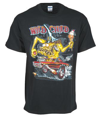 Wild Child Rat Fink Black T-Shirt | Summit Racing