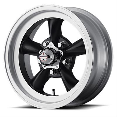 American Racing VN105 Torq-Thrust D Black Wheels with Machined Lips 15x8.5 Wheel, D, Aluminum, Matte Black, 15 in. x 8.5 in., 5 x 4.75 in. Bolt Circle, 3.770 in. Backspace thumbnail 2