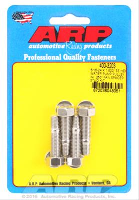 ARP 5/16-24 X 1.500 SS Hex Water Pump Pulley w/ .250in Fan Spacer Stud Kit thumbnail 2