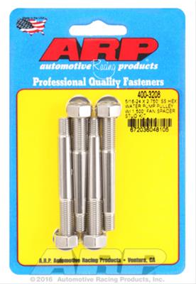 ARP 5/16-24 X 2.750 SS Hex Water Pump Pulley w/ 1.500in Fan Spacer Stud Kit thumbnail 2