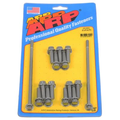 Arp Oil Pan Fasteners Bolts 12 Point Polished Stainless Steel Chevy 