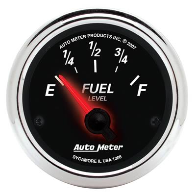 Autometer Designer Black II 52mm 240 Ohm Empty/33 Ohm Full Fuel Level Gauge thumbnail 6