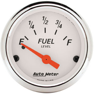 Autometer Arctic White 52mm 0-30 OHM Short Sweep Electronic Fuel Level Gauge