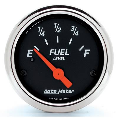 Autometer Designer Black 2-1/16in Black Fuel Level Gauge